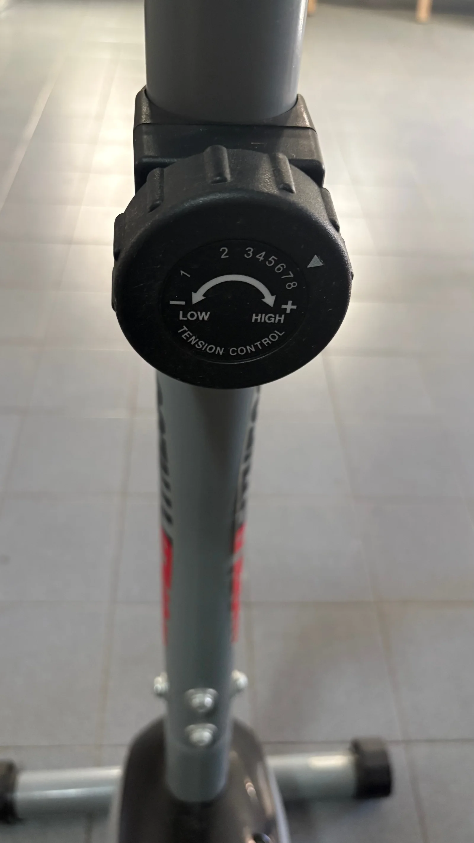 Perilla de regulación de resistencia de la bicicleta con niveles del 1 al 8